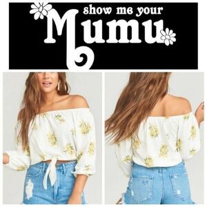 NWOT Show Me Your MuMu Santiago Tie Top